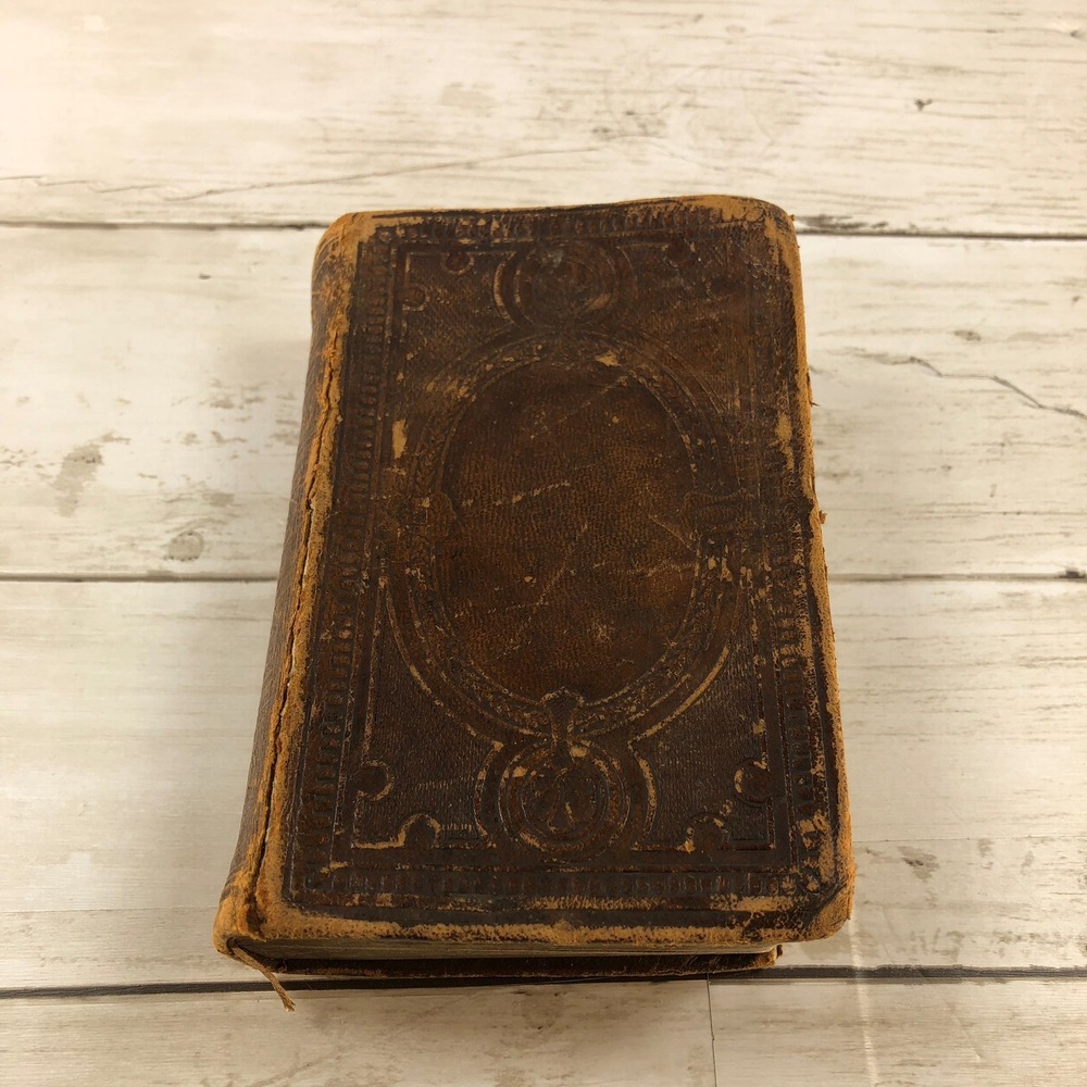 1861 Holy Bible American Bible Society Diamond 32mo Antique Civil War Era Book - Picture 4 of 10